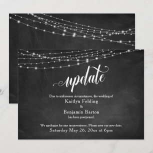 Chalkboard & Lights Verspätete Hochzeitsankündigun Einladung