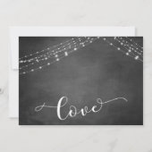 Chalkboard & Lights Verspätete Hochzeitsankündigun Einladung (Rückseite)