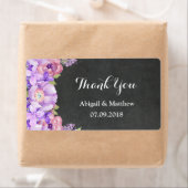 Chalkboard Lila Lavendel Floral Wedels Labels (Insitu)