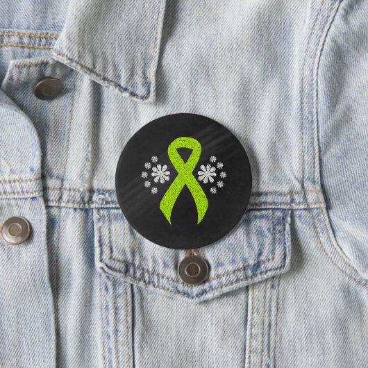 Chalkboard Lime Green Awareness Ribbon Button (Beispiel)