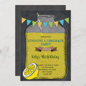 Chalkboard Limonade Grillen Picknick Party Einladung (Vorne/Hinten)