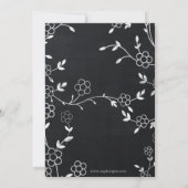 Chalkboard Lingerie Dusche Bachelorette Einladung (Rückseite)