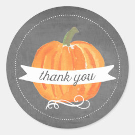 Chalkboard Little Pumpkin Danke Stickers