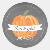 Chalkboard Little Pumpkin Danke Stickers (Vorderseite)