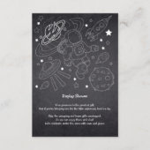 Chalkboard Little Space Explorer Kinderdusche Begleitkarte (Vorderseite)
