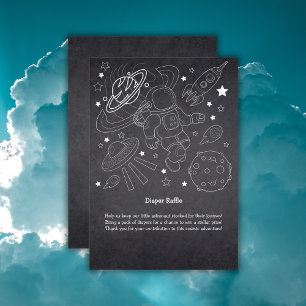 Chalkboard Little Space Explorer Kinderdusche Begleitkarte