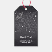 Chalkboard Little Space Explorer Kinderdusche Geschenkanhänger (Vorderseite)