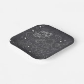 Chalkboard Little Space Explorer Kinderdusche Pappteller (Gewinkelt)