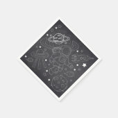 Chalkboard Little Space Explorer Kinderdusche Serviette (Ecke)