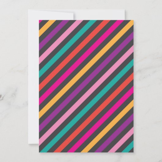 Chalkboard Llama Alpaca Einladung zum Geburtstag (Rückseite)