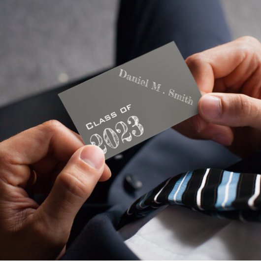 Chalkboard look 2023 - Abschluss name card Visitenkarte