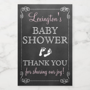 Chalkboard Look Baby Dusche Vielen Dank Gast Gefal Lebensmitteletikett