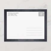 Chalkboard Look Birth Announcement - Green Ankündigungspostkarte (Rückseite)