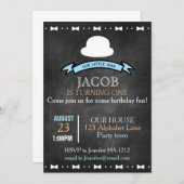 Chalkboard look boy's erste Einladung zum Geburtst (Vorne/Hinten)