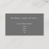 Chalkboard-Look - grau weiß Visitenkarte (Rückseite)