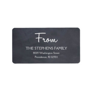 Chalkboard Look Holiday Address Labels Adressaufkleber