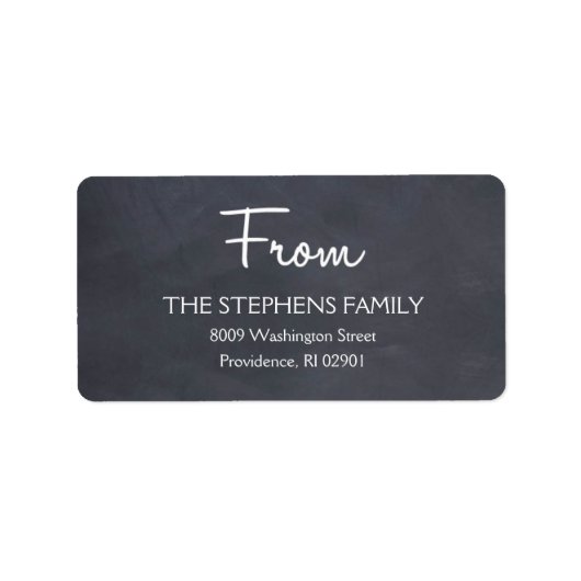 Chalkboard Look Holiday Address Labels Adressaufkleber (Vorne)