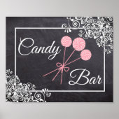 Chalkboard Look Wedding Candy Bar Poster (Vorne)