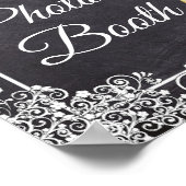 Chalkboard Look Wedding Foto Booth Poster (Ecke)