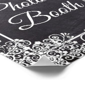 Chalkboard Look Wedding Foto Booth Poster (Ecke)