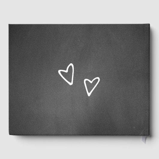 Chalkboard Look Wedding Gästebuch (Rückseite)