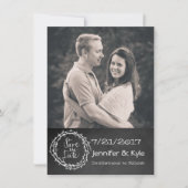 Chalkboard Look Wedding Save the Date Announcement Einladung (Vorderseite)