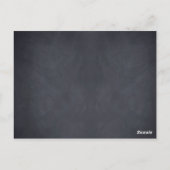 Chalkboard Look Wedding Tischnummer Card (Rückseite)