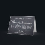 Chalkboard Look Weihnachtsgrüße Karte<br><div class="desc">Feiern Sie die Saison mit dieser modernen und stilvollen Urlaubskarte von Berry Berry Sweet.</div>