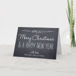 Chalkboard Look Weihnachtsgrüße Karte<br><div class="desc">Feiern Sie die Saison mit dieser modernen und stilvollen Urlaubskarte von Berry Berry Sweet.</div>