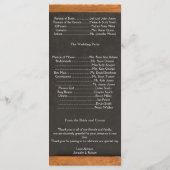 Chalkboard Love Bird Hochzeitsprogramm Programm (Rückseite)