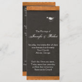 Chalkboard Love Bird Hochzeitsprogramm Programm (Vorne/Hinten)