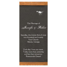 Chalkboard Love Bird Hochzeitsprogramm