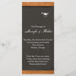 Chalkboard Love Bird Hochzeitsprogramm Programm