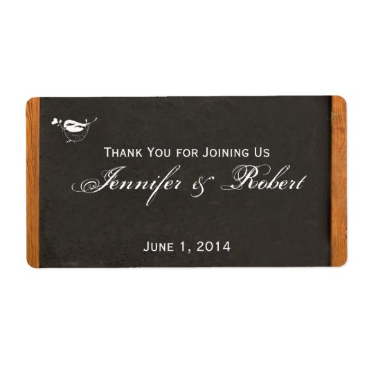 Chalkboard Love Bird Water Flasche (Vorne)