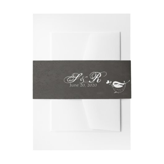 Chalkboard Love Bird Wedly Bly Band (Vorderseite Beispiel)