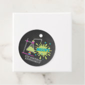 Chalkboard Mad Science Party Geburtstag Geschenkanhänger (Beispiel)