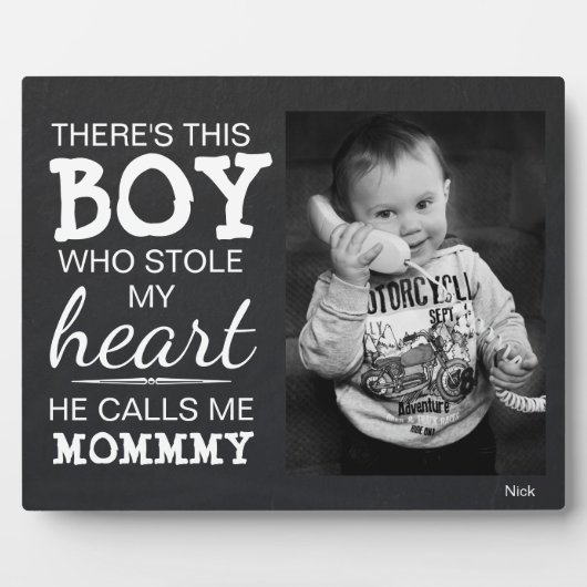 Chalkboard Mama von Son Custom Foto Plaque Fotoplatte (Vorderseite)