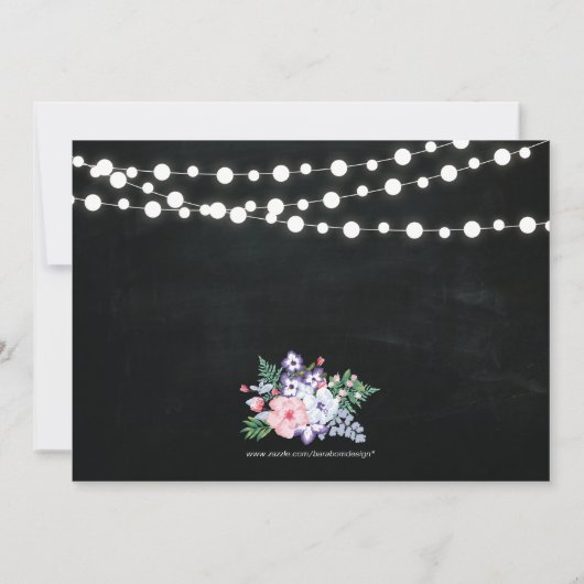 Chalkboard, Mason Jar 60. Geburtstag Einladung (Rückseite)