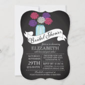 Chalkboard Mason Jar Bridal Dusche Einladung (Vorderseite)