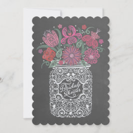 Chalkboard Mason Jar Bridal Dusche Einladung