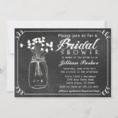 Chalkboard Mason Jar Bridal Dusche Einladung (Vorderseite)