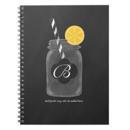 Chalkboard Mason Jar Custom Chalk Notebook Journal Notizblock