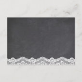 Chalkboard Mason Jar Floral Hochzeitsempfang Begleitkarte (Rückseite)