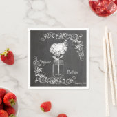 CHALKBOARD MASON JAR GARDEN WEDING NAPKINS SERVIETTE (Beispiel)