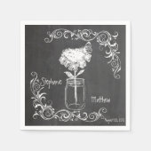 CHALKBOARD MASON JAR GARDEN WEDING NAPKINS SERVIETTE (Vorderseite)