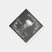 CHALKBOARD MASON JAR GARDEN WEDING NAPKINS SERVIETTE (Ecke)