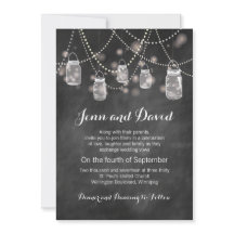 Chalkboard Mason Jar Hochzeit Einladung