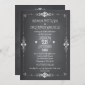 Chalkboard Mason Jar Hochzeit Einladung mit UAWG (Vorne/Hinten)