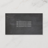 Chalkboard Mason Jar & Hydrangeas Visitenkarte (Rückseite)