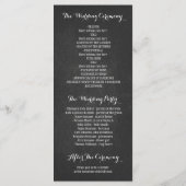 Chalkboard Mason Jar Lichter Hochzeitsfeier Programm (Rückseite)